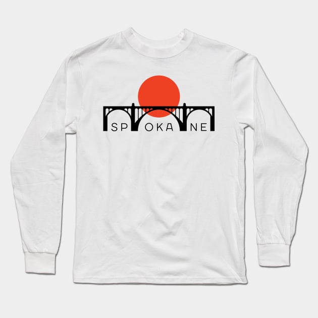 Spokane Sunset Long Sleeve T-Shirt by SkySlate